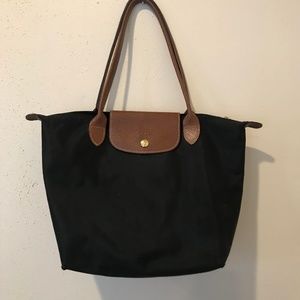 Le Pliage Medium Nylon Tote in Black